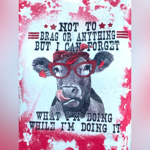 Not to Brag . . . Bleached T-Shirt - Picture 2 of 3